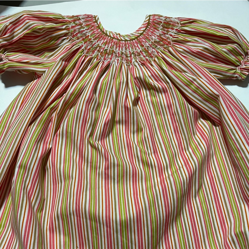 Striped Smocked Dress